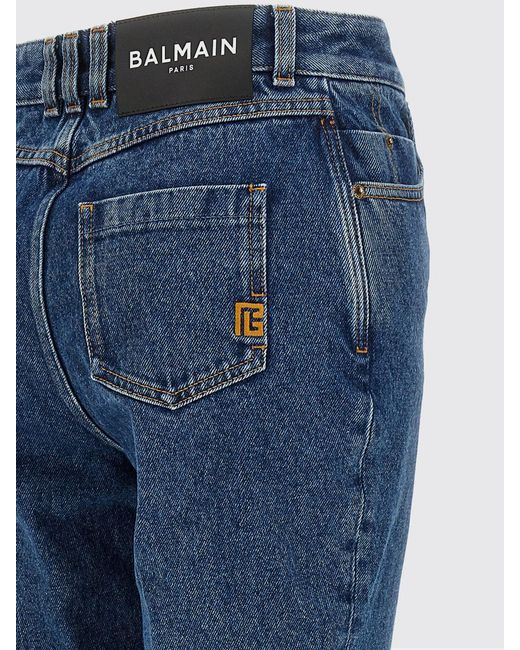 Balmain Blue Straight Denim Jeans