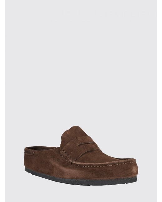 Birkenstock Brown Suede Naples Sabot for men