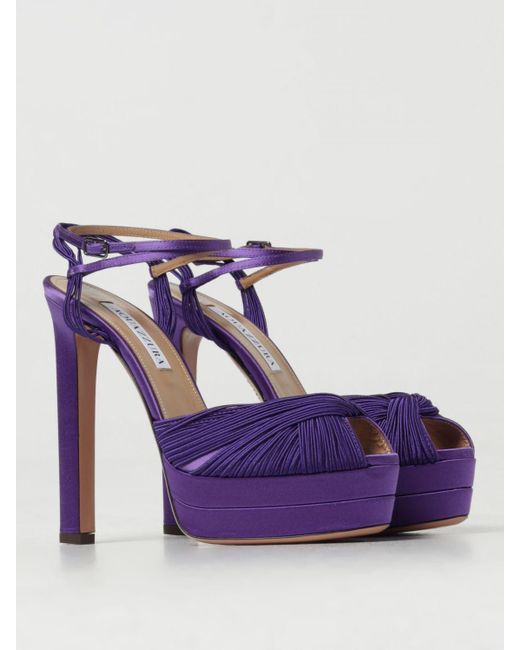 Aquazzura Purple Heeled Sandals