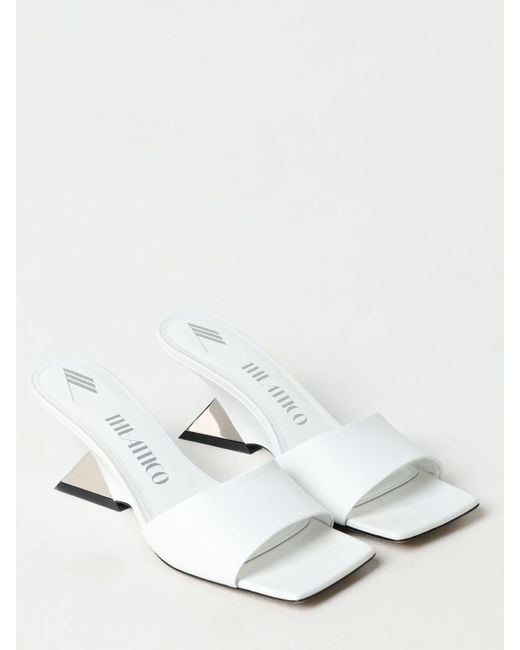 The Attico White Heeled Sandals