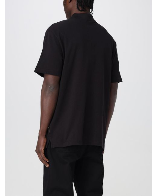 Just Cavalli Black Polo Shirt Short Sleeve Logo for men