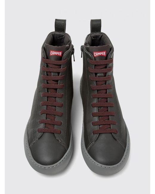 Camper Black Peu Touring Leather Ankle Boots