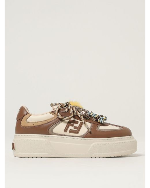Sneakers Platform Match di Fendi in Natural