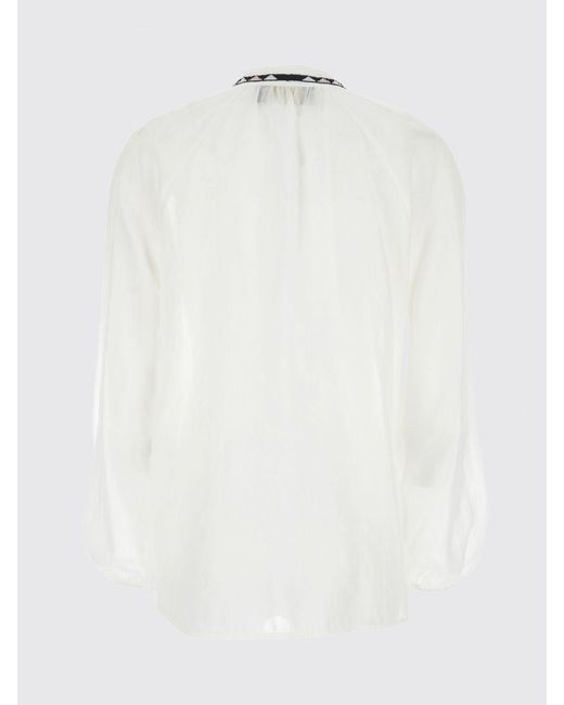 Bazar Deluxe White Viscose Blouse