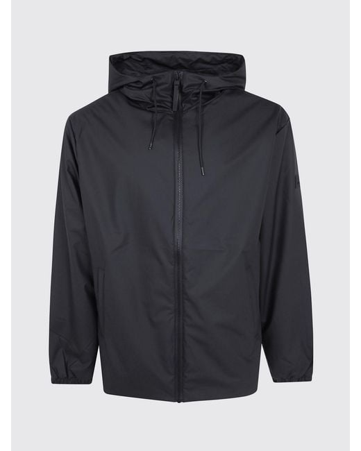 Rains Black Hooded Windbreaker Jacket for men
