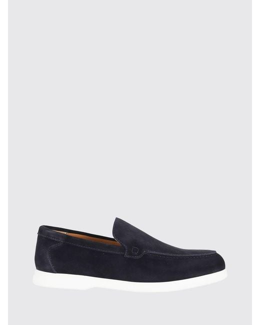 Doucal's Blue Adler Suede Loafers for men