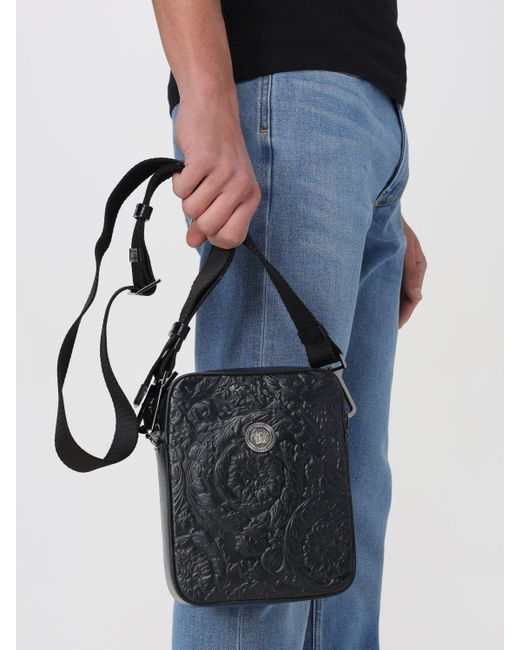 Versace Black Shoulder Bag for men