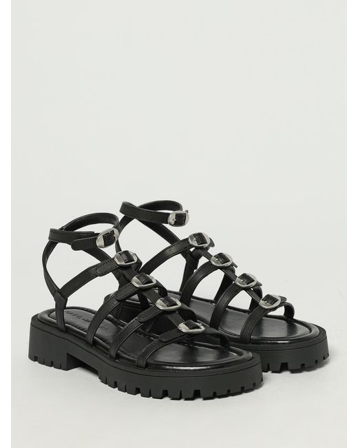 Marc Jacobs Black Platform Buckle Gladiator Sandals