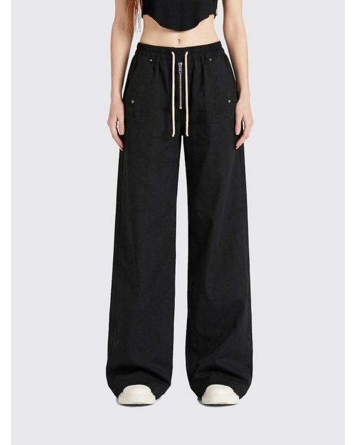Rick Owens Black Cotton Geth Belas Trousers