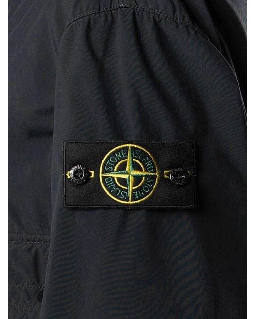 Stone Island Black Hooded Parka for men
