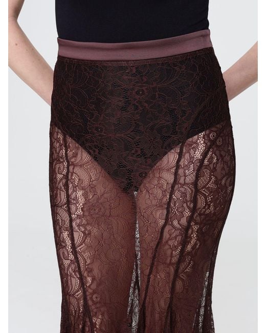 Elisabetta Franchi Multicolor Long Lace Skirt