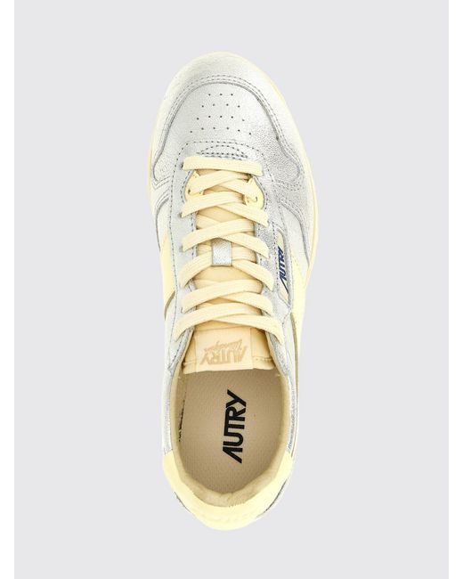 Autry Natural Windspin Laminated Leather Sneakers