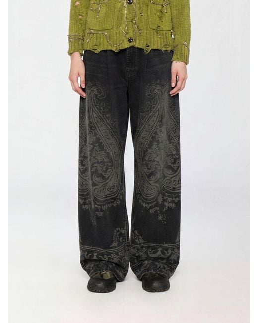 R13 Black Wide-Leg Jeans