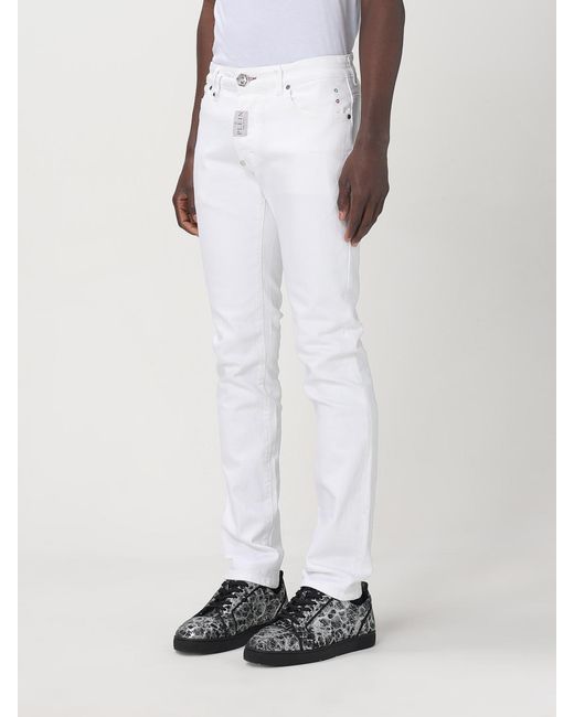 Philipp Plein White Jeans for men