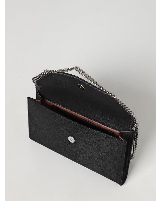 Stella McCartney Black Falabella Mini Crackled Synthetic Suede Bag