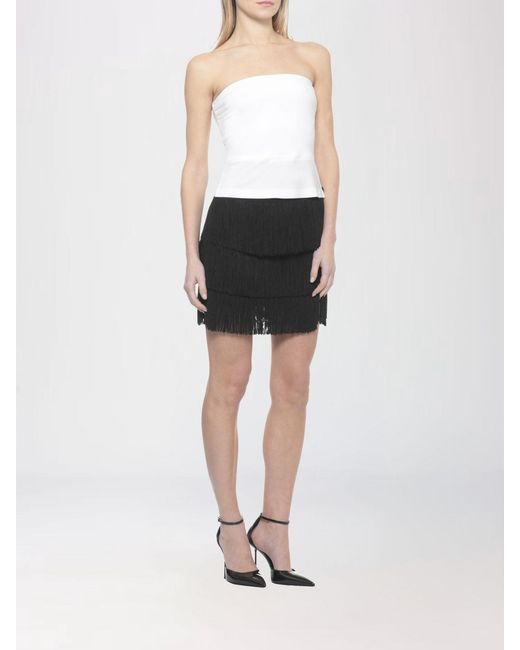 Norma Kamali White Polyester Bandeau Top