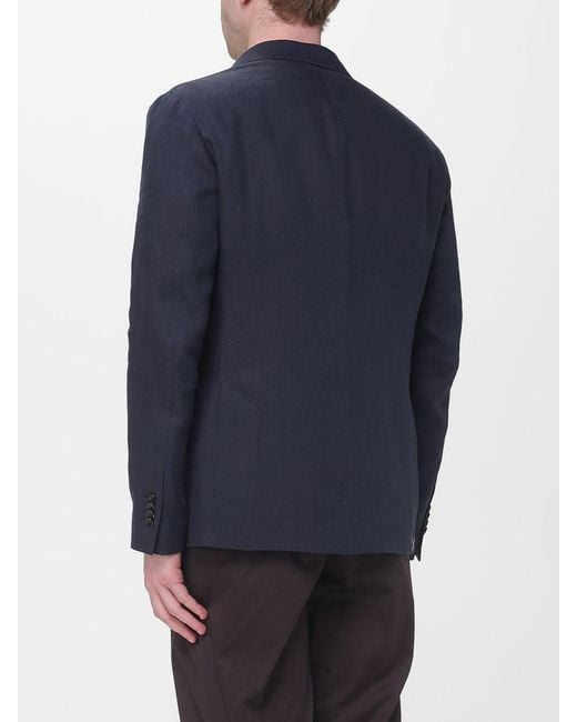Agnona Blue Roma Single Breasted Blazer for men