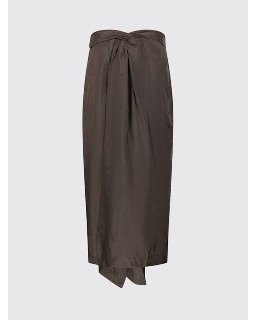 Rohe Brown Checked Off-The-Shoulder Top