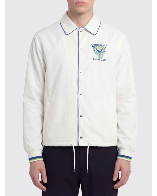 Casablanca White Printed Polyester Shirt Jacket for men