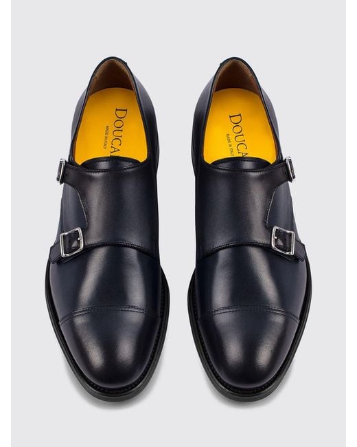 Doucal's White Double Monk Strap Dress Shoes for men