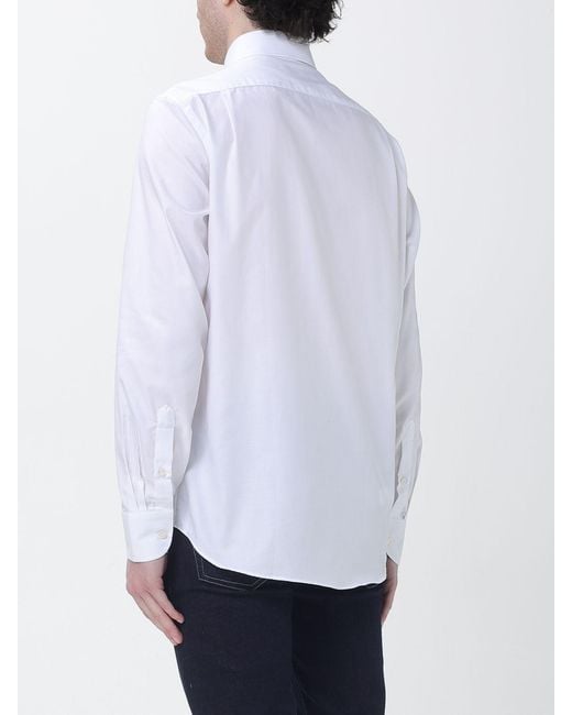 Paul & Shark White Paul &Amp Shark Classic Cotton Poplin Shirt for men