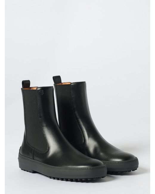 Tod's Black Flat Ankle Boot