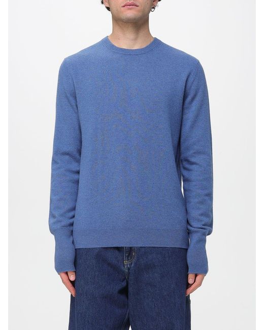 Ballantyne Blue Cotton Crew-Neck Pullover for men