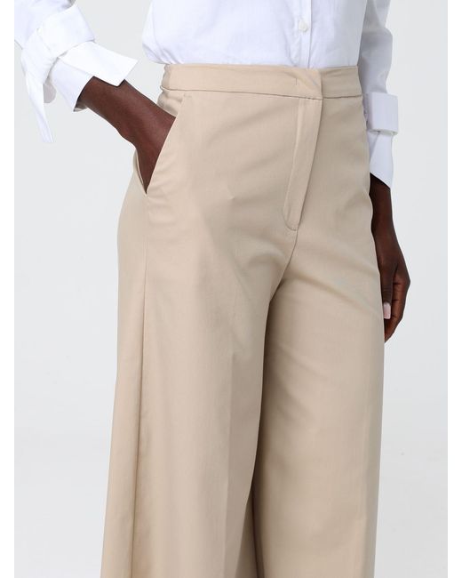 Hanita Natural Cotton Blend Flared Trousers