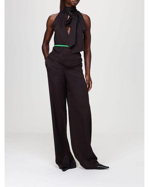 Gucci Black Silk Blouse With Horsebit Print
