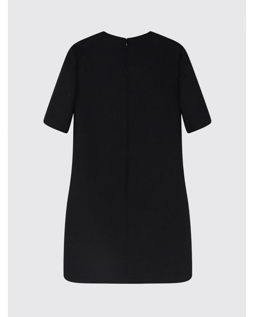 Valentino Black Virgin Wool And Silk Dress