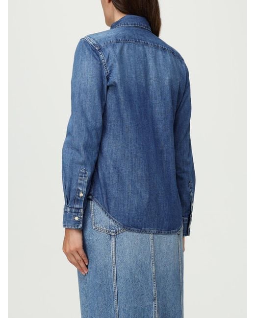 Polo Ralph Lauren Blue Classic Fit Long-Sleeved Shirt With Buttoned Closure