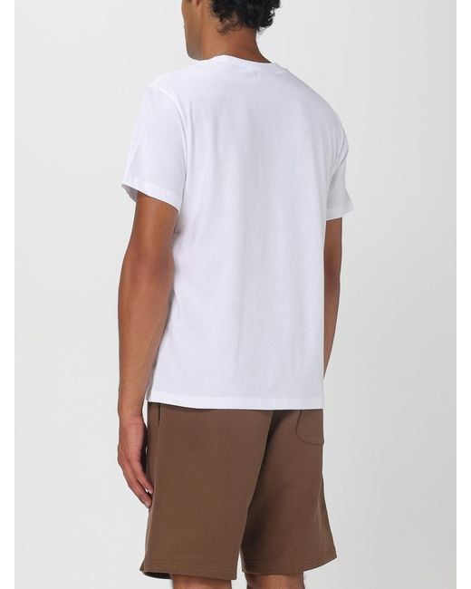 AMI White Cotton T-Shirt With Logo for men