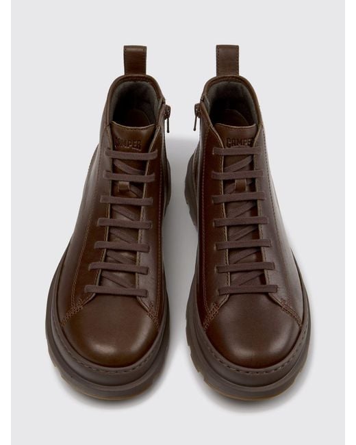 Camper Brown Brutus+ Lace-Up Ankle Boots for men