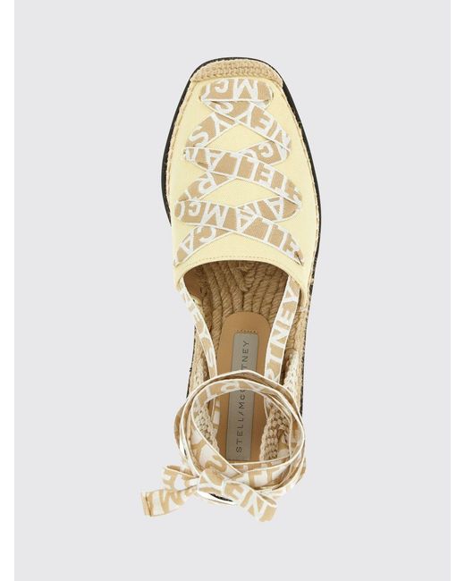 Stella McCartney Natural Gaia Organic Cotton Canvas Wedge Espadrilles