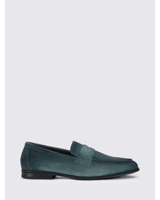 Doucal's Green Suede Loafers for men