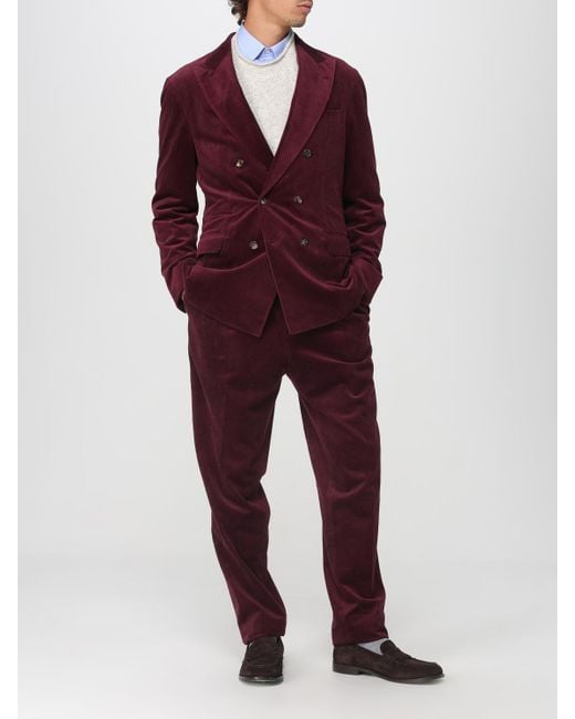 Traje Hombre Brunello Cucinelli de hombre de color Red