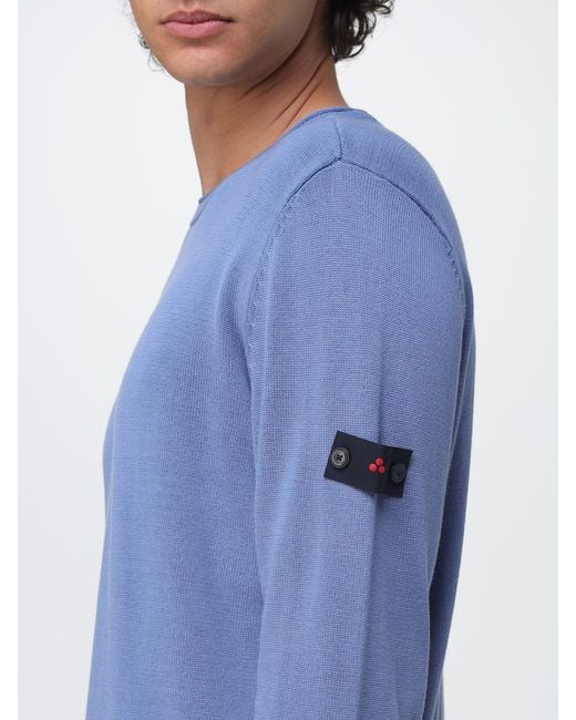 Peuterey Blue Cotton Crewneck Pullover for men