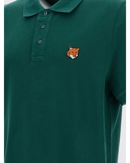 Maison Kitsuné Green Maison KitsunÉ Organic Cotton Polo Shirt for men