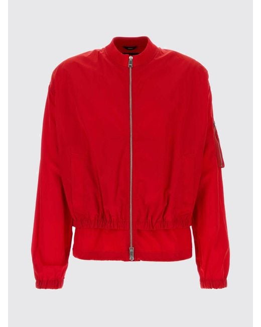 Fendi Red Nylon Bomber Jacket for men