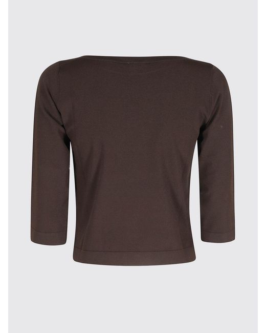 Roberto Collina Brown Viscose Knit Top