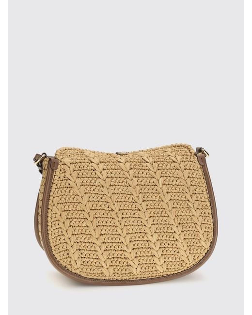Etro Natural Pony Crochet Raffia Bag