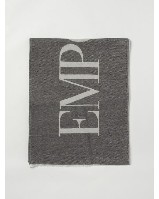 Emporio Armani Gray Scarf for men