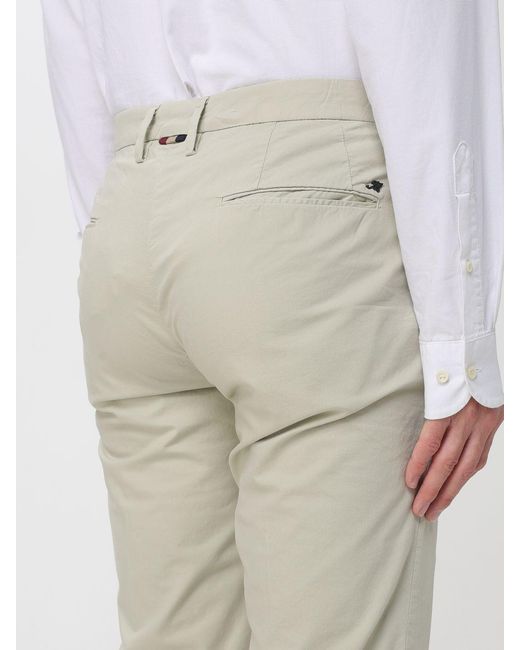 Mason's Natural Cotton Stretch Chino Trousers for men