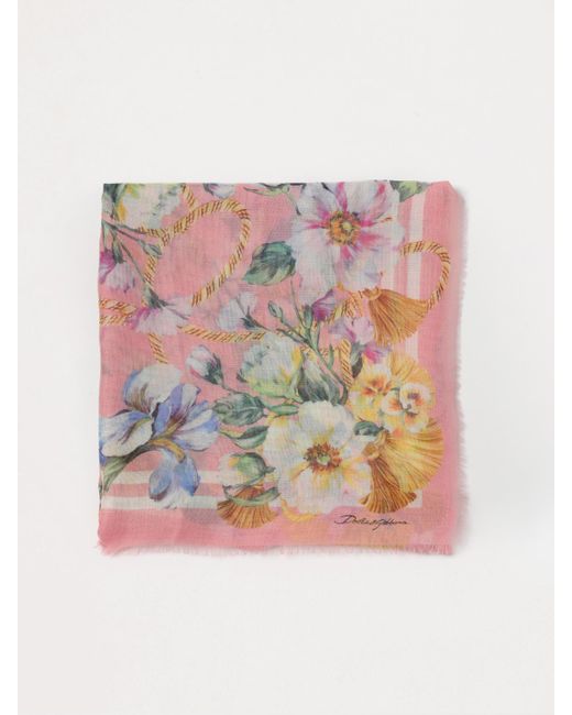 Foulard A Fiori di Dolce & Gabbana in Pink