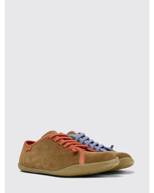 Camper Brown Twins Suede And Recycled Pet Sneakers