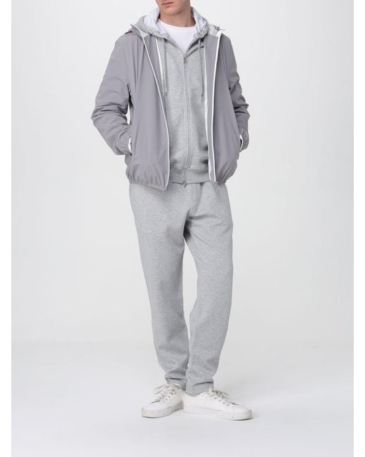 Brunello Cucinelli Gray Cotton Blend Zip Hoodie for men