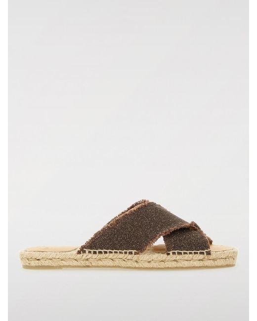 Castaner Brown Palmera Crossstrap Espadrille Slides