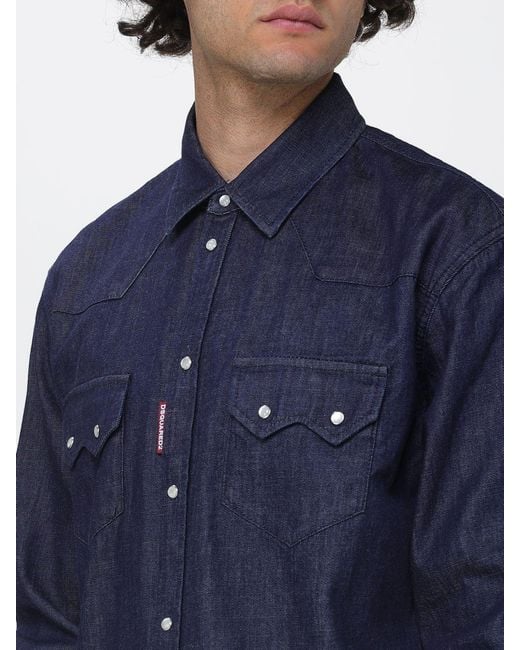 DSquared² Blue Denim Shirt for men