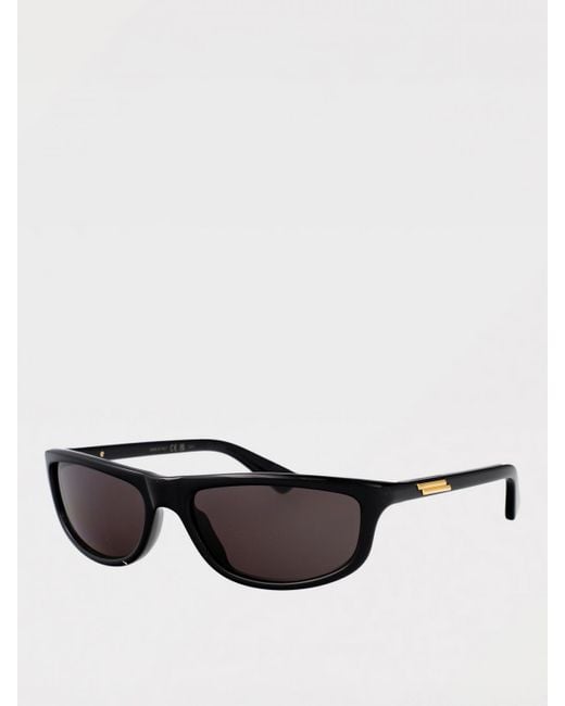 Bottega Veneta Black Contemporary Sunglasses With Rectangular Frames For Everyday Style for men
