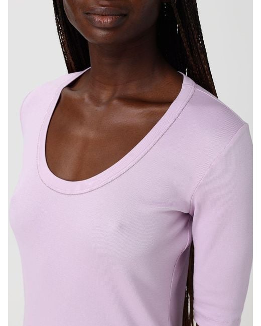 Fabiana Filippi Purple Basic Cotton T-Shirts